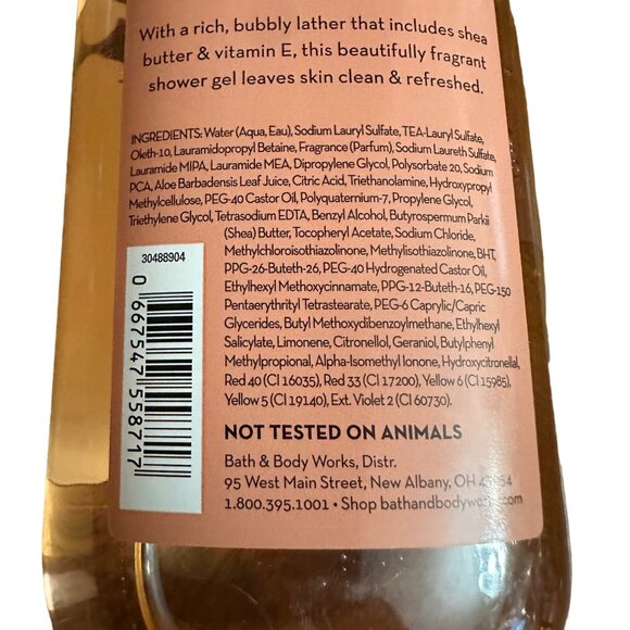 Bath & Body Works ROSE Shea and Vitamin E Shower Gel Body Wash 10 oz New Large - Picture 3 of 8